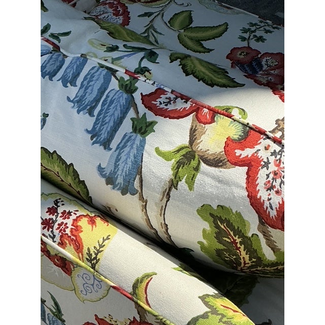 Vintage Custom Sofa in Schumacher Classic “Tree of Life” For Sale - Image 10 of 12