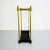 Black Mid-Century Italian Brass Umbrella Stand with Black Iron Base, 1950s For Sale - Image 8 of 11