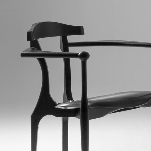 Mid-Century Modern Black Gaulino Spanish Easy Chairs by Oscar Tusquets, 2010, Set of 6 For Sale - Image 6 of 10