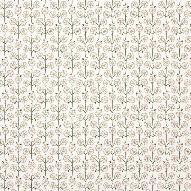 Sample - Schumacher x Neisha Crosland Gardenia Wallpaper in Flax For Sale