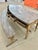 18th Century French Walnut Crescent Table and Two Benches For Sale - Image 4 of 12