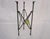 Antique Metal Campaign Table on Tri-Pod Base With Glass Top For Sale - Image 10 of 11