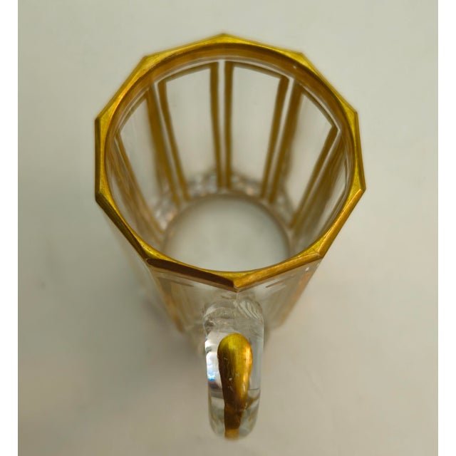 1910s 1910s Art Deco Attributed to Baccarat Cannellures Crystal Liqueur Glasses With Handles - Set of Seven For Sale - Image 5 of 16