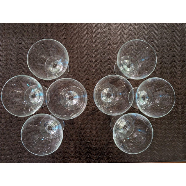 Late 20th Century Glass Dessert Coupes, Set of 4 - Two Sets Available For Sale - Image 10 of 11