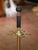 Mid-Century French Brass and Green Marble Five-Piece Fireplace Tool Set For Sale In Dallas - Image 6 of 9