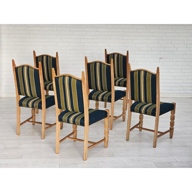 Danish Dining Chairs in Furniture Wool, 1970s, Set of 6 For Sale - Image 10 of 18