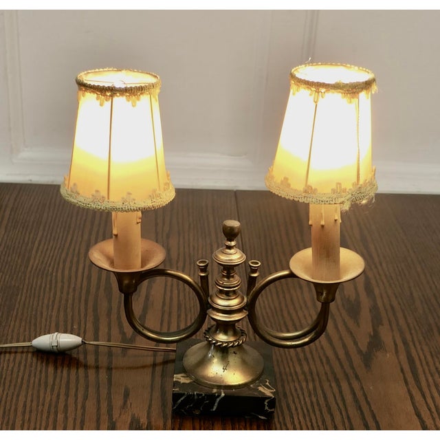 French Art Deco Twin Table Lamp, 1930s For Sale - Image 6 of 8
