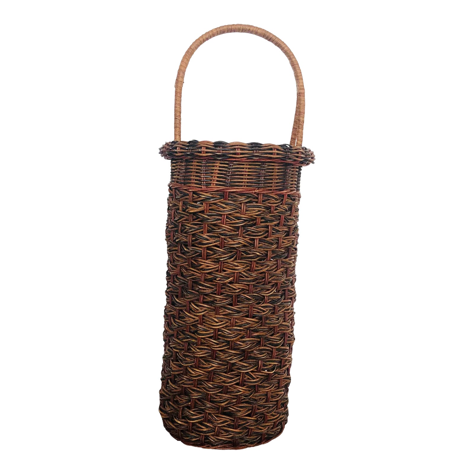 1970s Vintage Rattan Umbrella Stand Chairish
