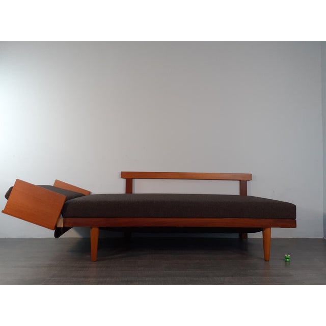 Mid-Century Norwegian Teak Svanette Sofa Daybed with Anthracite Fabric by Ingmar Rellling for Ekornes, 1960s For Sale - Image 6 of 18