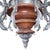 Metal Baroque Style 15-Light Chandelier in Metal and Wood, 1950s For Sale - Image 7 of 9