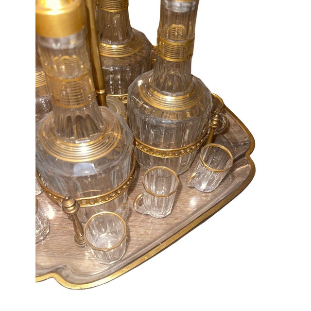 19th Century French Baccarat Crystal Cave À Liqueur Tantalus Set - Set of 12 For Sale In Los Angeles - Image 6 of 7