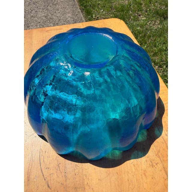 1960s Mid-Century Modern Blenko Lotus Bowl For Sale - Image 5 of 7