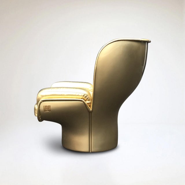 Plastic Golden Elda Chair by Joe Colombo for Longhi, Italy, 2010s For Sale - Image 7 of 12