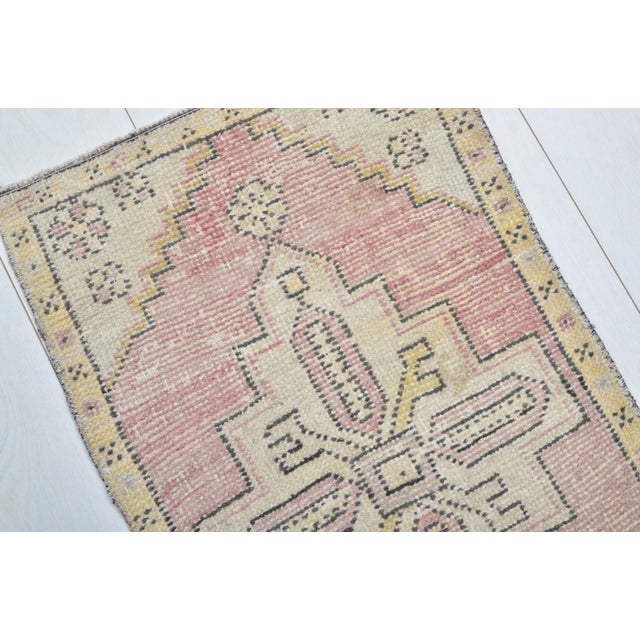 Turkish Small Mid 20th Century Vintage Rug For Sale - Image 3 of 5