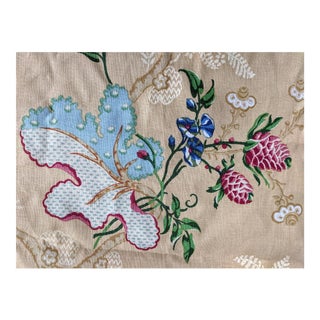Brunschwig & Fils "Fabriano" Handprinted Linen Cotton Decorator Fabric 1.8 Yds For Sale