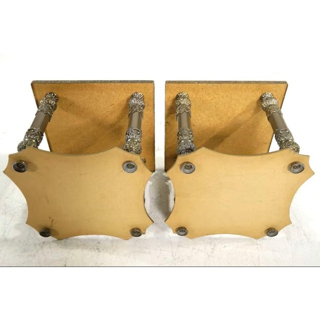 Mid 20th C. Hollywood Regency Resin Embedded Stone, Mother of Pearl Table Set For Sale - Image 9 of 9