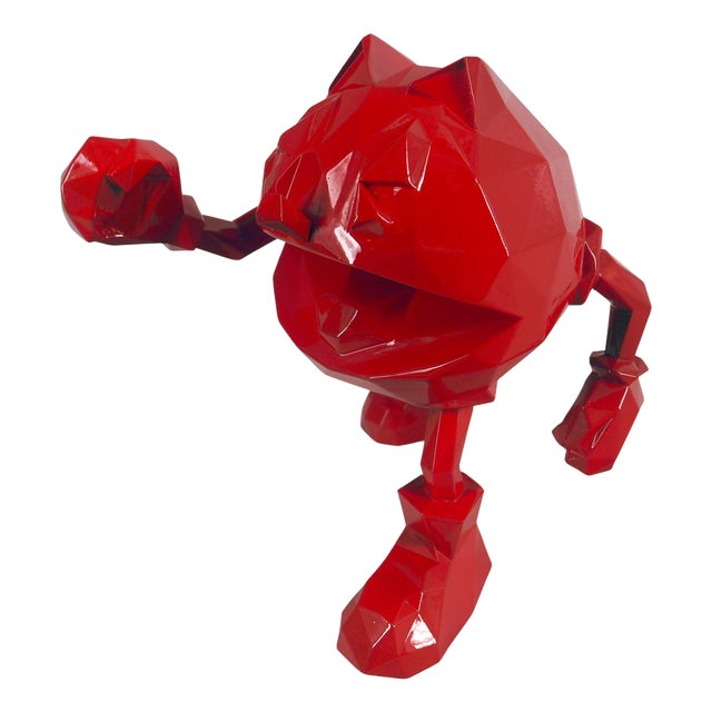 Red Resin Pac Man from Richard Orlinski For Sale