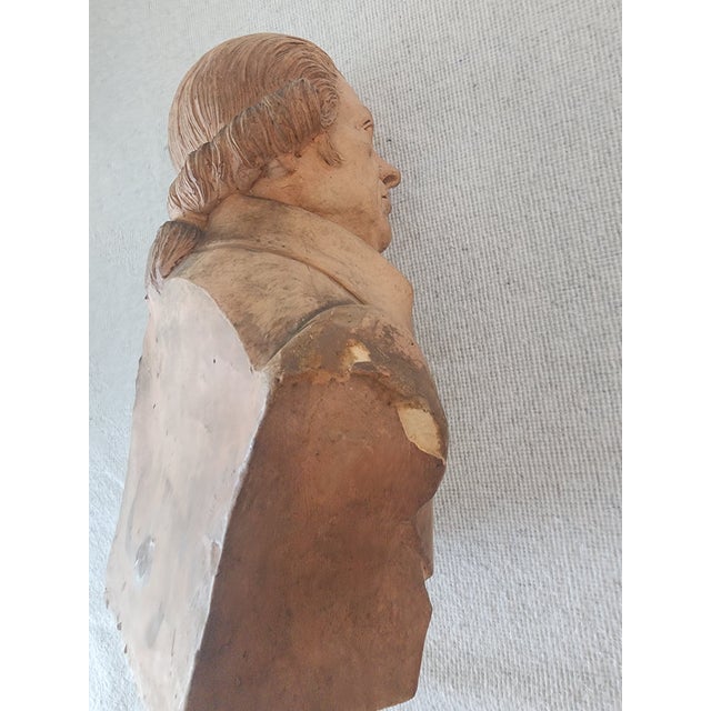 Antique Terracotta Bust of George's Danton. For Sale - Image 4 of 8