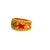 Masriera Diamond 18k Yellow Gold Enamel Leaves Motif Ring, Size 7.25 For Sale - Image 4 of 7