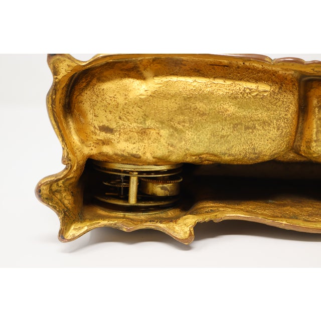Antique Jennings Brothers Equestrian Horse Desk Clock & Divided Tray, j.b. 282 For Sale - Image 15 of 18