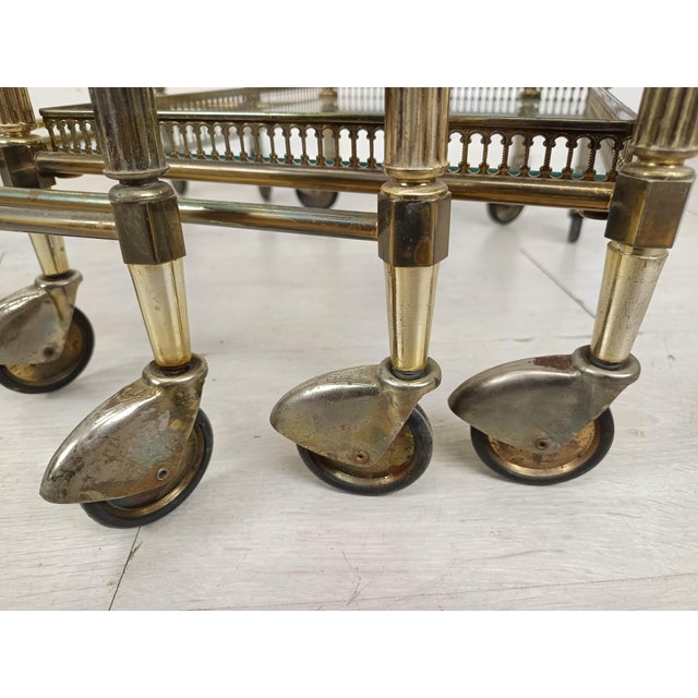 Vintage Gold Brass Nesting Tables, 1970s, Set of 3 For Sale - Image 13 of 16