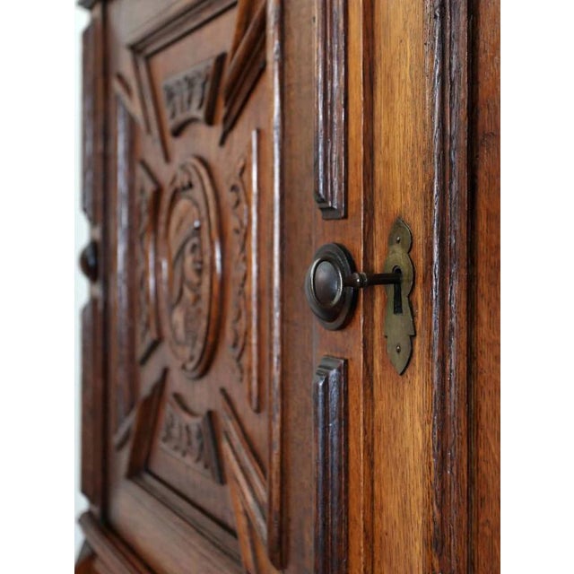 Neo-Renaissance Carved Oak Cabinet For Sale - Image 4 of 7