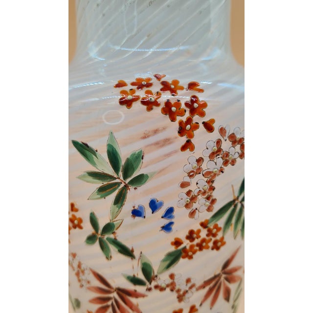 White Murano Glass Vase, Reticello,, Italy, 1960s. For Sale - Image 14 of 15
