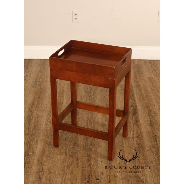 High Quality Vintage Accent Table or Drinks Stand with Removable Handled Tray Top