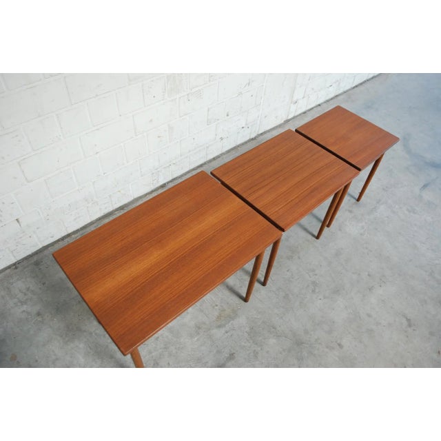 Wood Vintage Danish Nesting Tables by Tove & Edvard Kindt-Larsen for Seffle, Set of 3 For Sale - Image 7 of 10