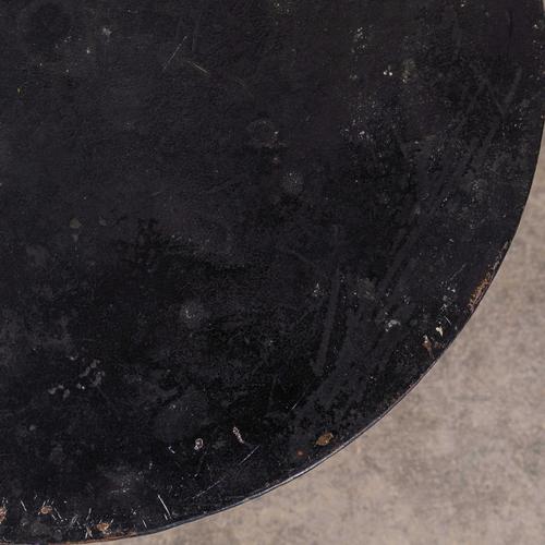 Vintage French Round Outdoor Metal Table, 1950s For Sale - Image 4 of 7