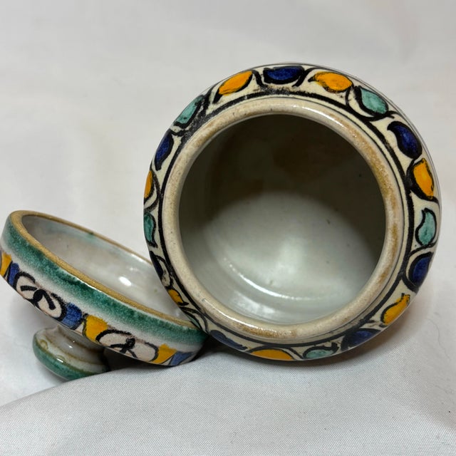 Mid-Century Moroccan Glazed Maiolica (Majolica) Circa 1960s For Sale - Image 4 of 11