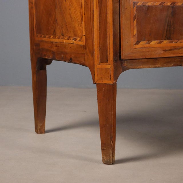 Wood Neoclassical Walnut Chest of Drawers For Sale - Image 7 of 11