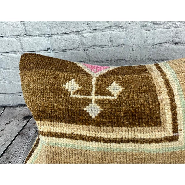 Turkish 16 x 24 Rug Pillow Istanbul Mistral Turkish Pillow Cushion Cover For Sale - Image 3 of 4