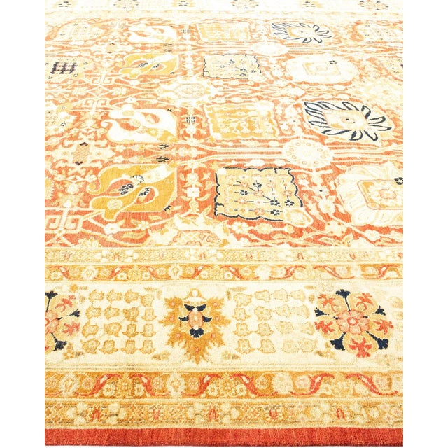 Solo Rugs Vintage Traditional Hand Knotted Wool Area Rug, Orange - 8'2" X 9'8" For Sale - Image 4 of 9