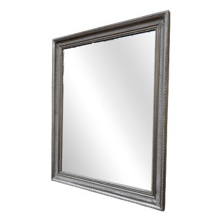 Baroque Style Decorative Silver Mirror For Sale