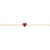 Modern VRJewels Minimalist Prong Set 14k Solid Gold Ruby Heart Bracelet for Love For Sale - Image 3 of 14