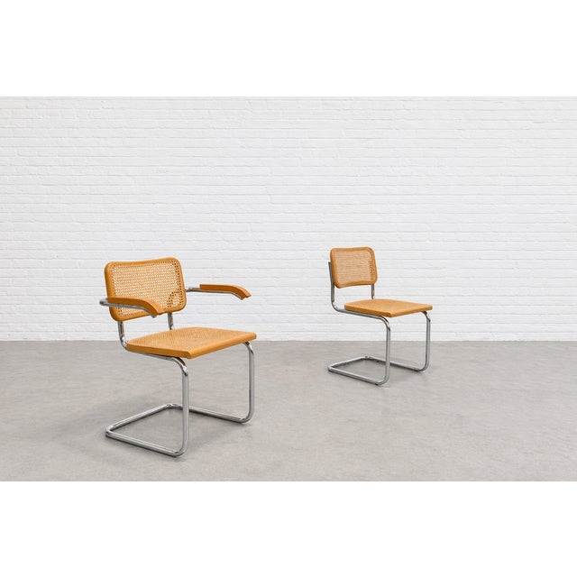 Marcel Breuer Cesca Styled Mid Century Modern Dining Chairs, a Pair For Sale In New York - Image 6 of 11