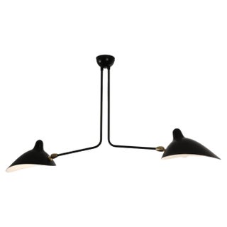 Ceiling Lamp 2 Still Arms by Serge Mouille For Sale