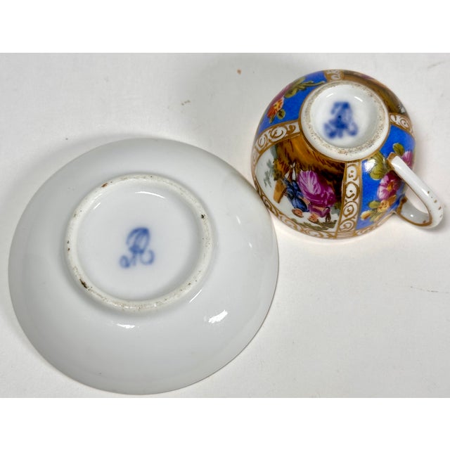 Helena Wolfsohn Dresden Miniature Cup & Saucer With Augustus Rex Mark c.1879-83 For Sale - Image 12 of 15