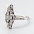 Vintage 14k White Gold Old European Cut Diamond & Sapphire Ring, Size 4 For Sale In New York - Image 6 of 7