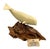 Vintage John Perry Polar or Bowhead Whale Sculpture on Burl Wood - Pellucida Resin For Sale - Image 9 of 10
