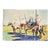 Mid 20th Century Signed Original Watercolor of Horse Riders For Sale