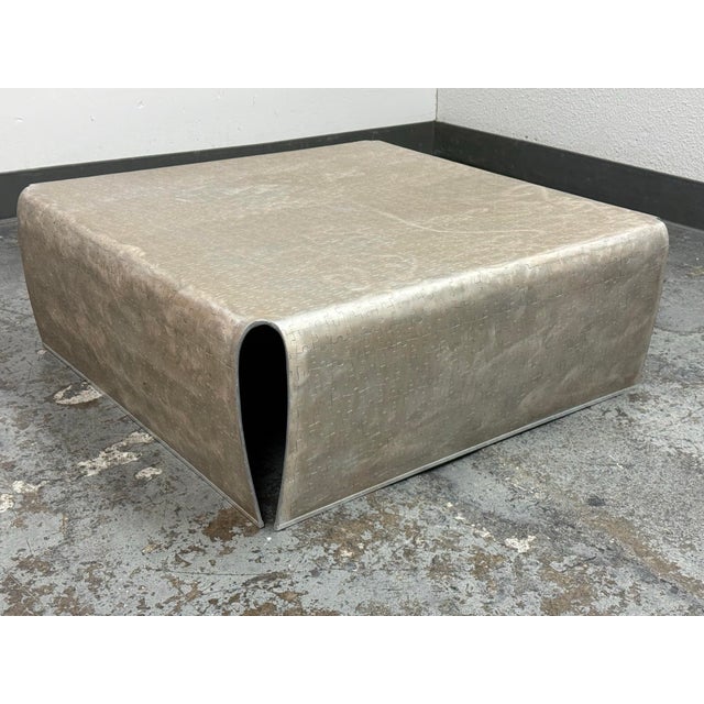 Contemporary Contemporary Puzzle Pattern Metal Coffee Table For Sale - Image 3 of 12