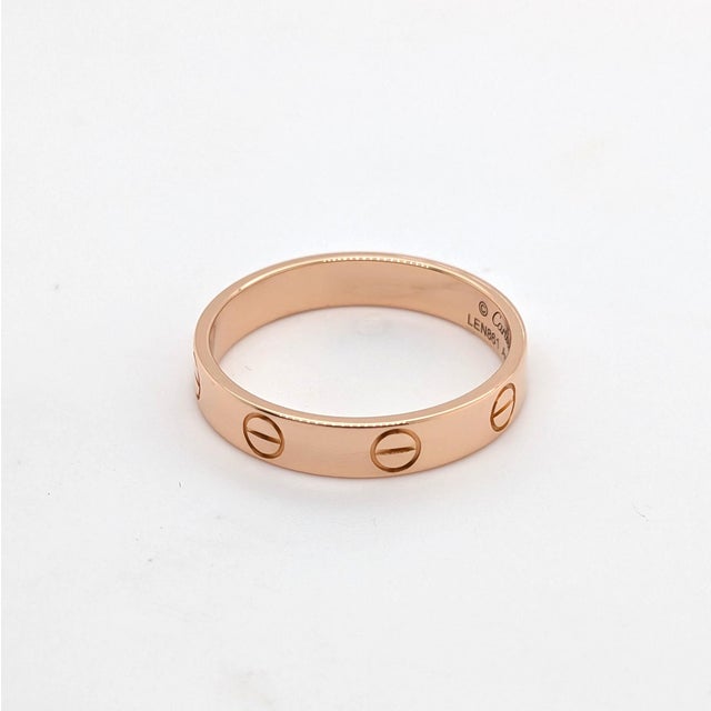 Cartier Cartier "Love" Ring (Small) in 18k Rose Gold - Size 5 For Sale - Image 4 of 9