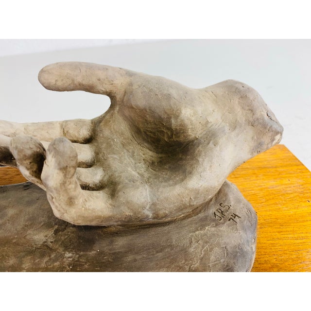 Mid-Century Modern Mid Century Vintage Plaster Hand Model Sculpture For Sale - Image 3 of 10