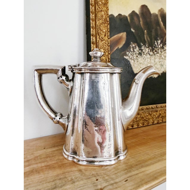 Reed & Barton Antique Silver Plated Southern Railway Teapot For Sale - Image 4 of 5