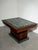 Wood Art Deco Dining Table with Green Marble Top For Sale - Image 7 of 7