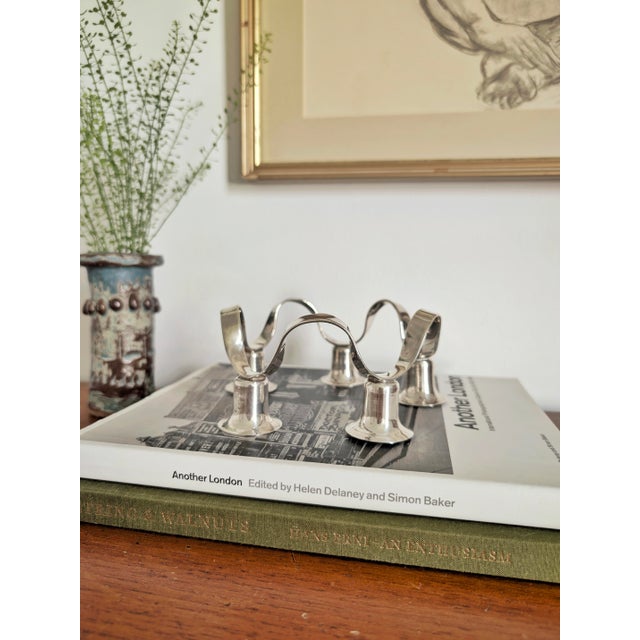 Antique Georgian Silver Plated Circular Waveform Candleholder by Charles Wright For Sale - Image 10 of 12