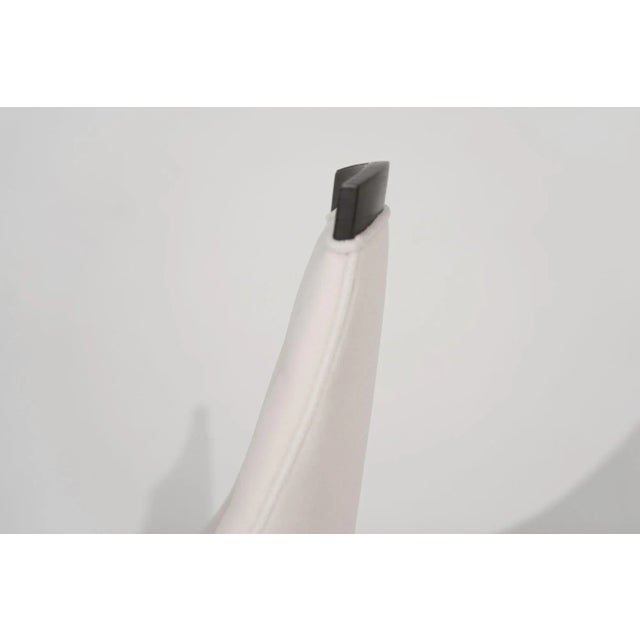 Textile Highback Accent Chair in Ivory Mohair, Circa 1950s For Sale - Image 7 of 13