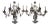 1930's Monumental Regency Maison Bagues Rock Crystal 5 Light Floral Wall Sconces a - Pair For Sale